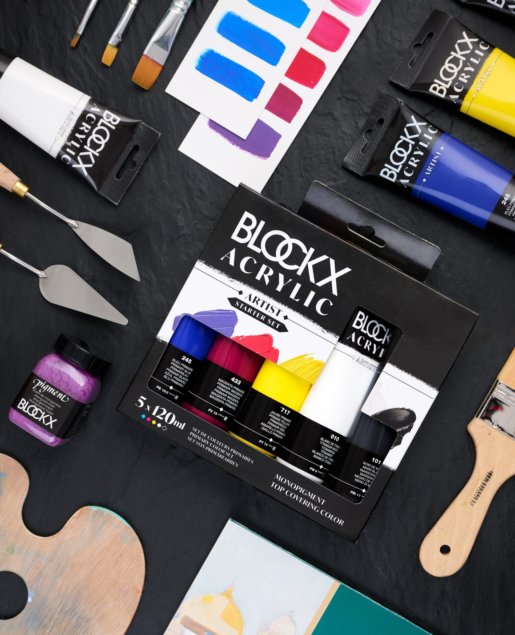 Le nouveau Pack Acrylique Blockx et ses Couleurs Primaires Essentielles