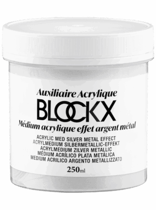 Medium acrilico effetto metallizzato argento – 250ml